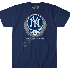 Online New York Yankees Steal Your Base Navy Athletic T-Shirt Athletic T-Shirt | New York Yankees