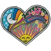 Clearance Night Day Heart Patch Patches | Space