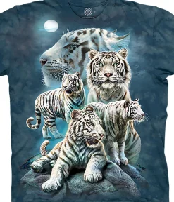 Best Night Tiger Collage Classic Cotton T-Shirt T-Shirt | Wild Animals