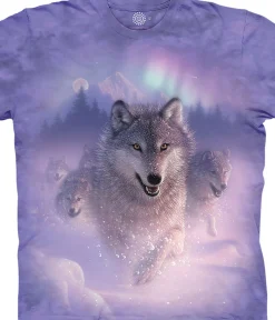 Clearance Northern Lights Classic Cotton T-Shirt T-Shirt | Wolf Shirt Collection