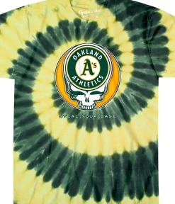 Best Oakland Athletics Steal Your Base Tie-Dye Tie-Dye T-Shirt T-Shirt | Oakland Athletics