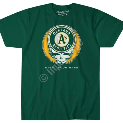 New Oakland Athletics Steal Your Base Green Athletic T-Shirt Athletic T-Shirt | Oakland Athletics
