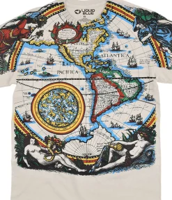 Online Old World Map Tan T-Shirt T-Shirt | Space