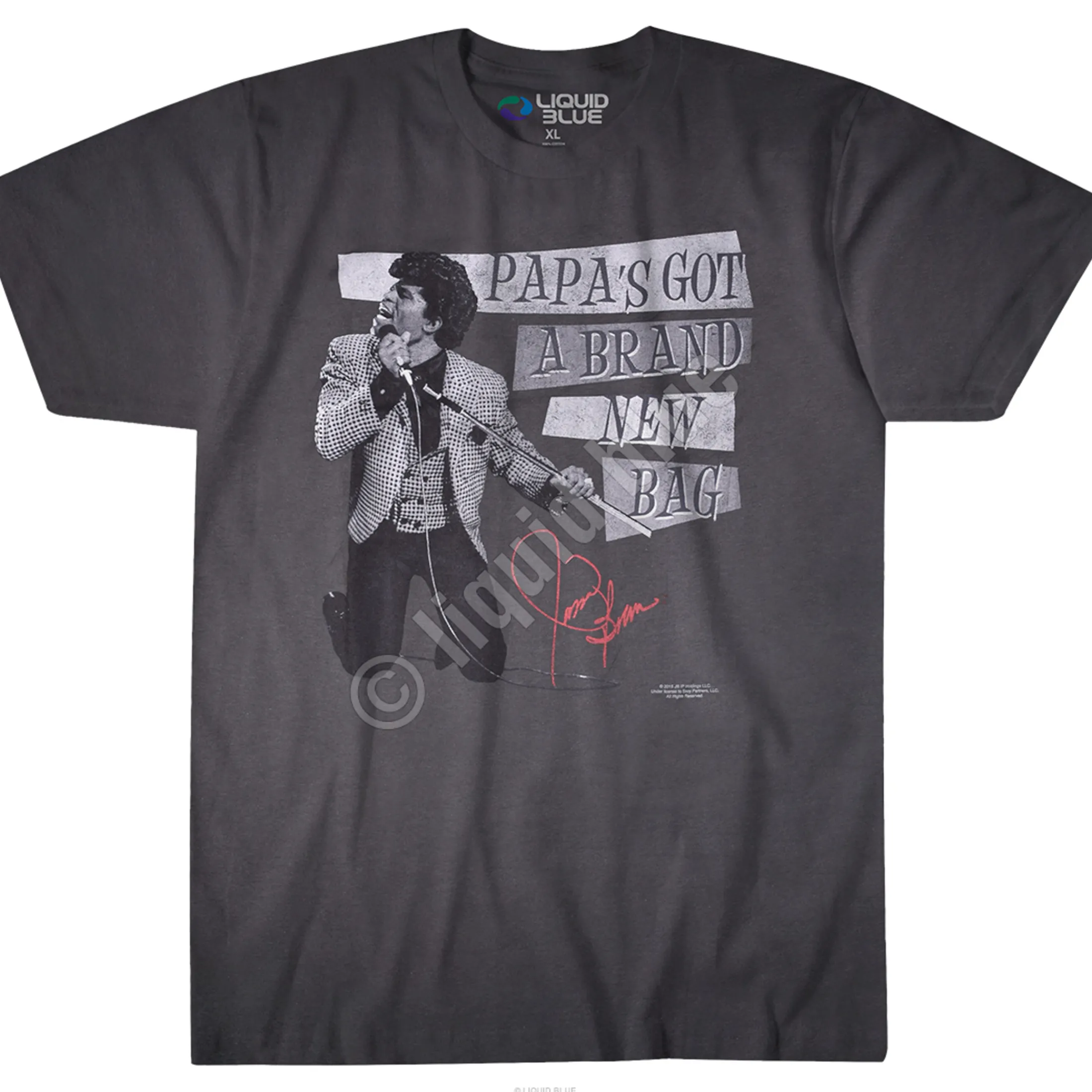 Online Papa's Got a Brand New Bag Grey Athletic T-Shirt Athletic T-Shirt | James Brown