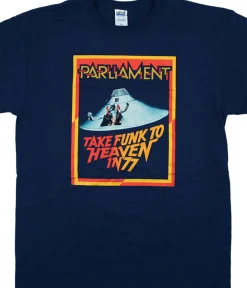 Online Parliament Funk To Heaven Navy T-Shirt T-Shirt | George Clinton
