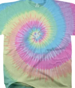 Hot Pastel Spiral Unprinted Tie-Dye T-Shirt Unprinted Tie-Dyes | Unprinted Tie-Dye