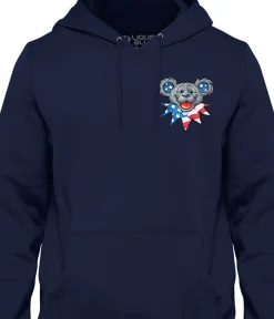 Outlet Patriot Bear Head Chest Hoodie Hoodie | Grateful Dead