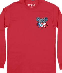 Outlet Patriot Bear Head Chest Long Sleeve T-Shirt Long Sleeve | Grateful Dead