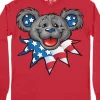 Sale Patriot Bear Head Long Sleeve T-Shirt Long Sleeve | Patriot Bear Head