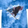 New Patriotic Flying Eagle Tie-Dye T-Shirt T-Shirt | American Wildlife