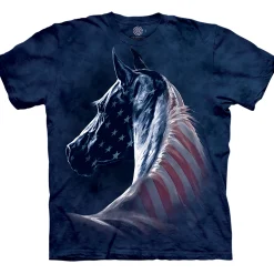 Discount Patriotic Horse Classic Cotton T-Shirt T-Shirt | Pets