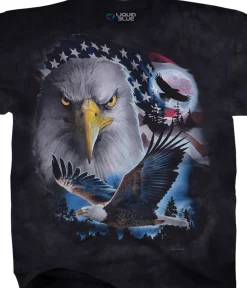Online Patriotic Pose Tie-Dye T-Shirt T-Shirt | American Wildlife