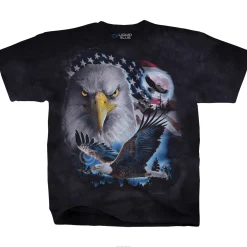 Online Patriotic Pose Tie-Dye T-Shirt T-Shirt | American Wildlife