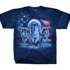 Best Patriotic Wolf Pack Tie-Dye T-Shirt T-Shirt | American Wildlife