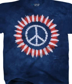 Hot Peace Concentric Tie-Dye T-Shirt T-Shirt | Americana