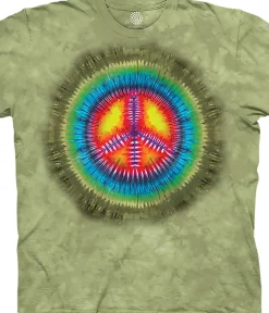 Online Peace Tie Dye Classic Cotton T-Shirt T-Shirt | Novelty