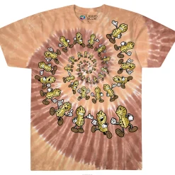New Peanut Spiral Tie-Dye T-Shirt T-Shirt | Food