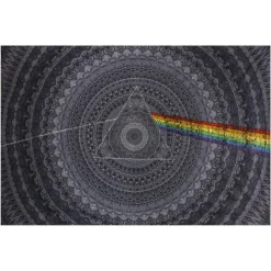 Sale PF Dark Side Shadow 3D Tapestry Pink Floyd