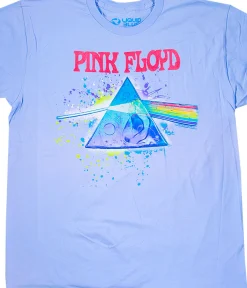 Clearance PF Oil Paint Light Blue Athletic T-Shirt T-Shirt | Pink Floyd