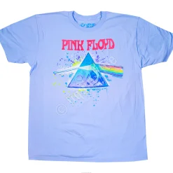 Clearance PF Oil Paint Light Blue Athletic T-Shirt T-Shirt | Pink Floyd