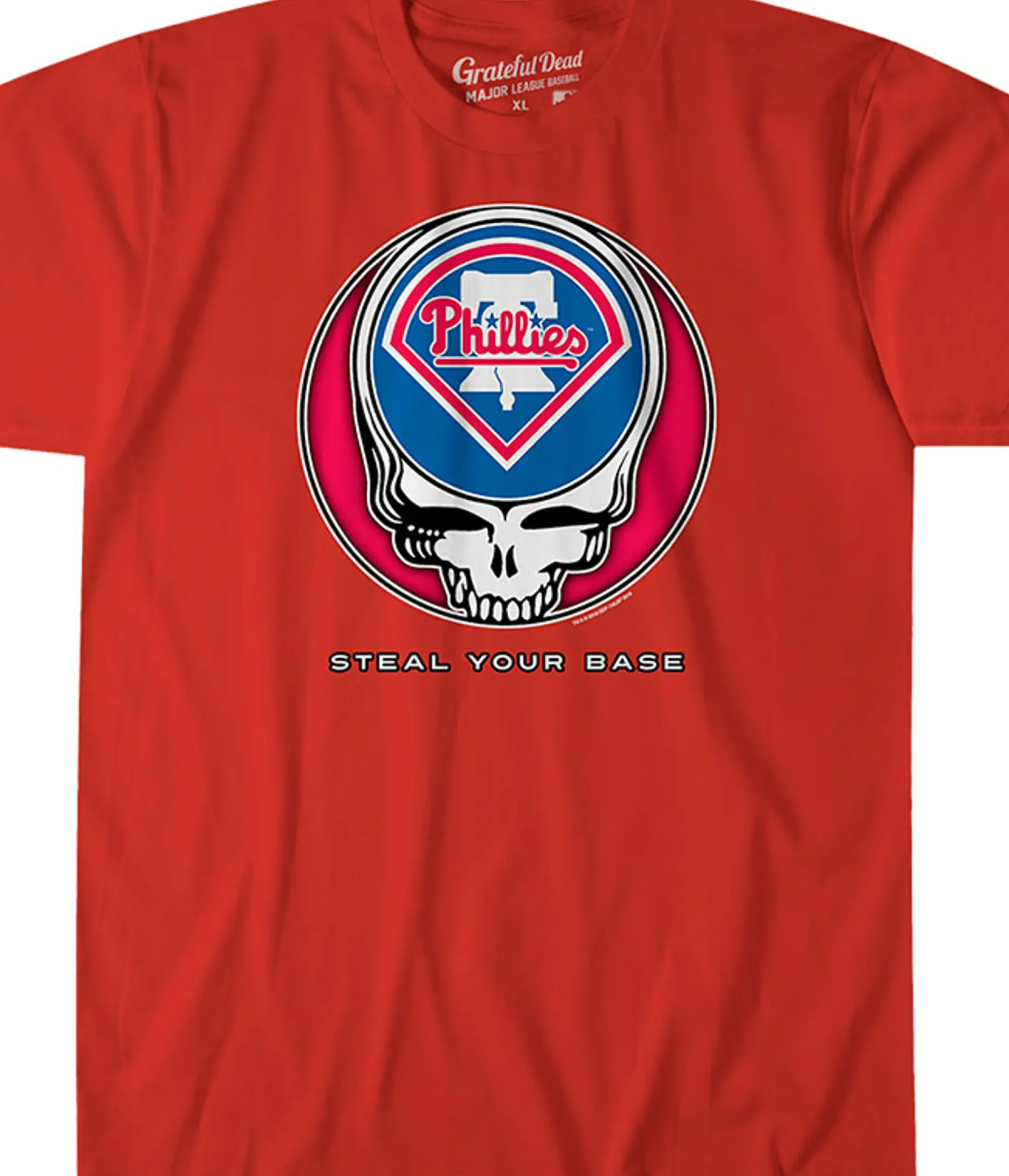 Outlet Philadelphia Phillies Steal Your Base Red Athletic T-Shirt Athletic T-Shirt | Philadelphia Phillies