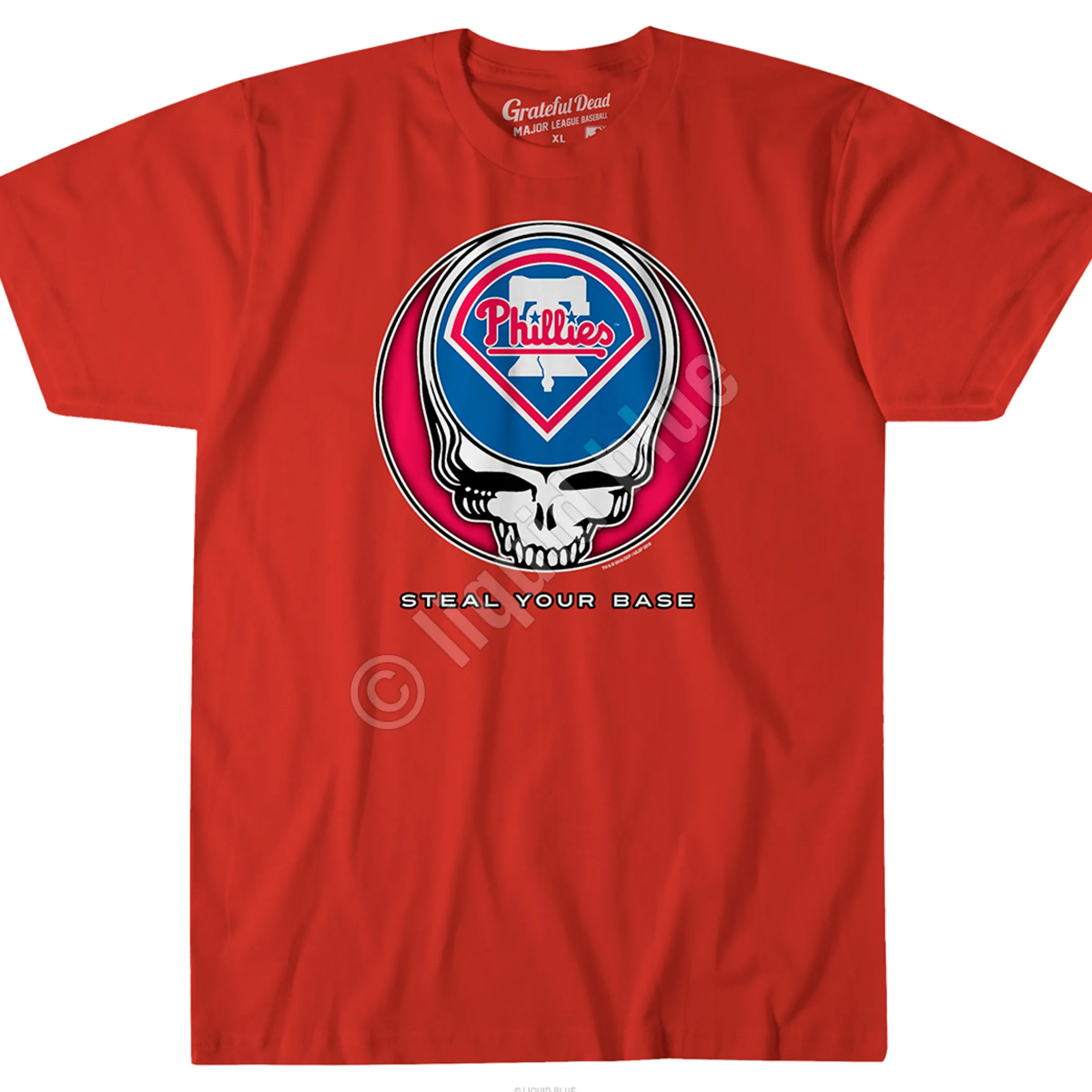 Outlet Philadelphia Phillies Steal Your Base Red Athletic T-Shirt Athletic T-Shirt | Philadelphia Phillies