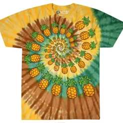 Clearance Pineapple Spiral Tie-Dye T-Shirt T-Shirt | Food
