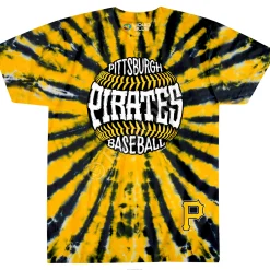 New Pittsburgh Pirates Burst Tie-Dye T-Shirt T-Shirt | Pittsburgh Pirates
