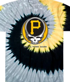 Fashion Pittsburgh Pirates Steal Your Base Tie-Dye T-Shirt T-Shirt | Pittsburgh Pirates