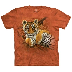Clearance Playful Tiger Cub Kids' T-Shirt Kids Youth