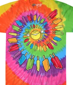 Fashion Popsicle Spiral Tie-Dye T-Shirt T-Shirt | Food