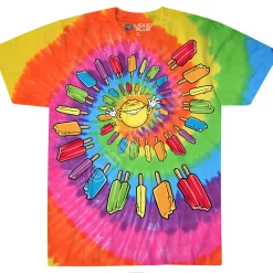 Fashion Popsicle Spiral Tie-Dye T-Shirt T-Shirt | Food