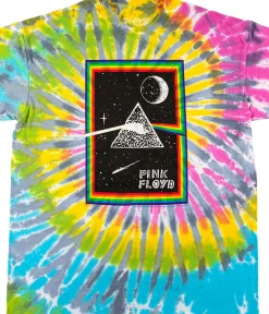 Clearance Prism Moon Tie-Dye T-Shirt T-Shirt | Pink Floyd