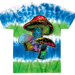 Clearance Psychedelic Shrooms Tie-Dye T-Shirt T-Shirt | Light Fantasy