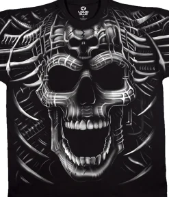 Sale Psycho Skull Black T-Shirt T-Shirt | Halloween