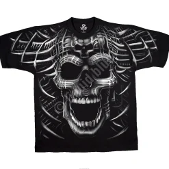 Sale Psycho Skull Black T-Shirt T-Shirt | Halloween