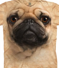 Clearance Pug Face Classic Cotton T-Shirt T-Shirt | Pets
