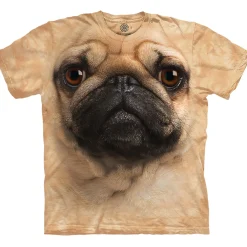 Clearance Pug Face Classic Cotton T-Shirt T-Shirt | Pets