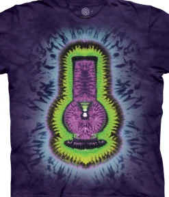 Clearance Purple Bong Tie-Dye Classic Cotton T-Shirt T-Shirt | Novelty