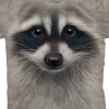 Clearance Raccoon Face Classic Cotton T-Shirt T-Shirt | North American Animals