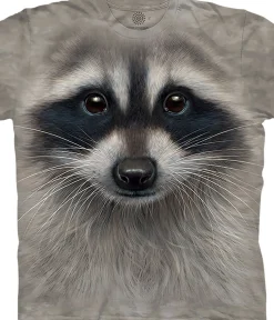 Clearance Raccoon Face Classic Cotton T-Shirt T-Shirt | North American Animals