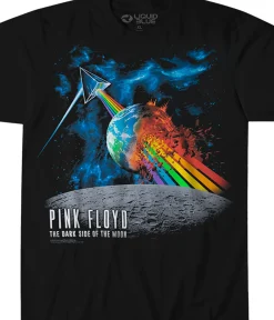 Sale Rainbow Attack Black T-Shirt T-Shirt | Pink Floyd
