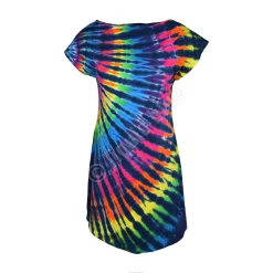 Clearance Rainbow Black Streak Womens Unprinted Tie-Dye Sundress Women Sundresses | Womens Unprinted Tie-Dyes