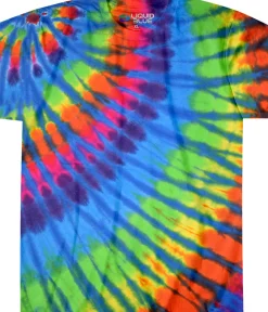 Clearance Rainbow Blue Streak Unprinted Tie-Dye T-Shirt Unprinted Tie-Dyes | Unprinted Tie-Dye