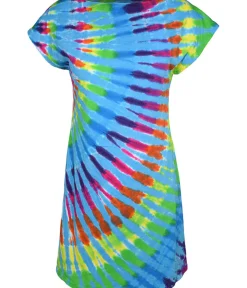 New Rainbow Blue Streak Womens Unprinted Tie-Dye Sundress Women Sundresses | Womens Unprinted Tie-Dyes