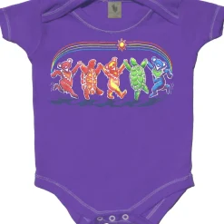 New Rainbow Critters Purple Onesie Kids Onesies | Grateful Dead