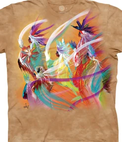 Clearance Rainbow Dance Classic Cotton T-Shirt T-Shirt | Native American