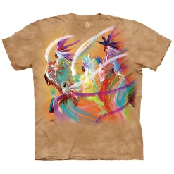 Clearance Rainbow Dance Classic Cotton T-Shirt T-Shirt | Native American