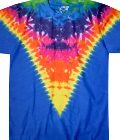 Hot Rainbow Krinkle V Unprinted Tie-Dye T-Shirt Unprinted Tie-Dyes | Unprinted Tie-Dye
