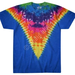 Hot Rainbow Krinkle V Unprinted Tie-Dye T-Shirt Unprinted Tie-Dyes | Unprinted Tie-Dye